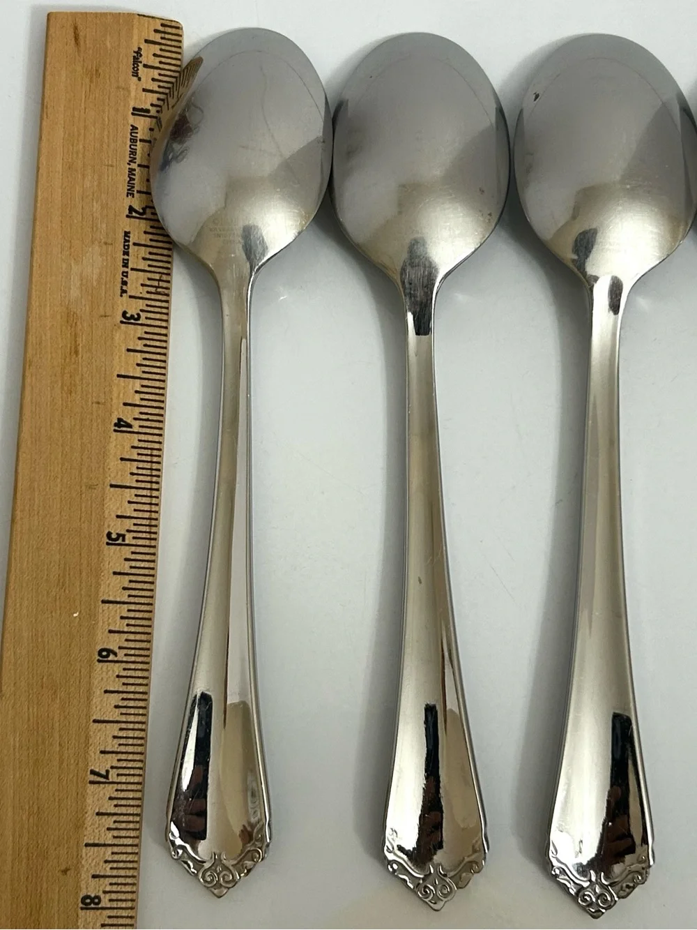Hampton Silversmith 18/10 Stainless Flatware Felicia Oval Soup & Tea Spoon 6 pcs